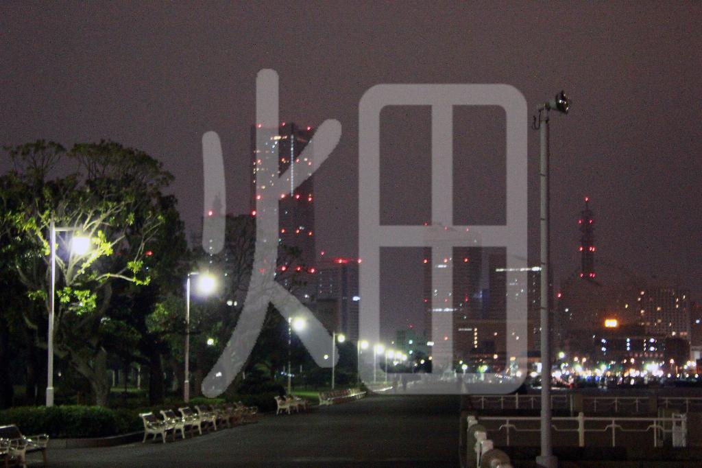 そざい畑,素材畑,夜の横浜港から街を見る
